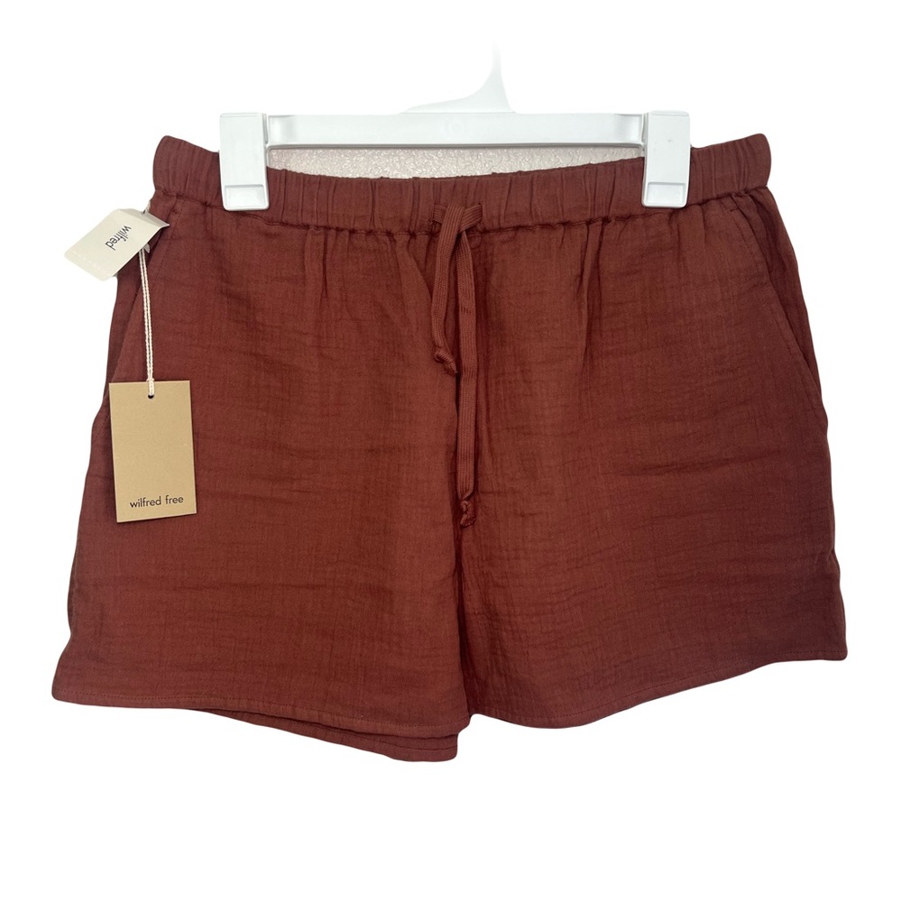 Aritzia Wilfred Sail 3" Short Cotton shorts Mocha Sorbet Brown Gauze Crinkle M